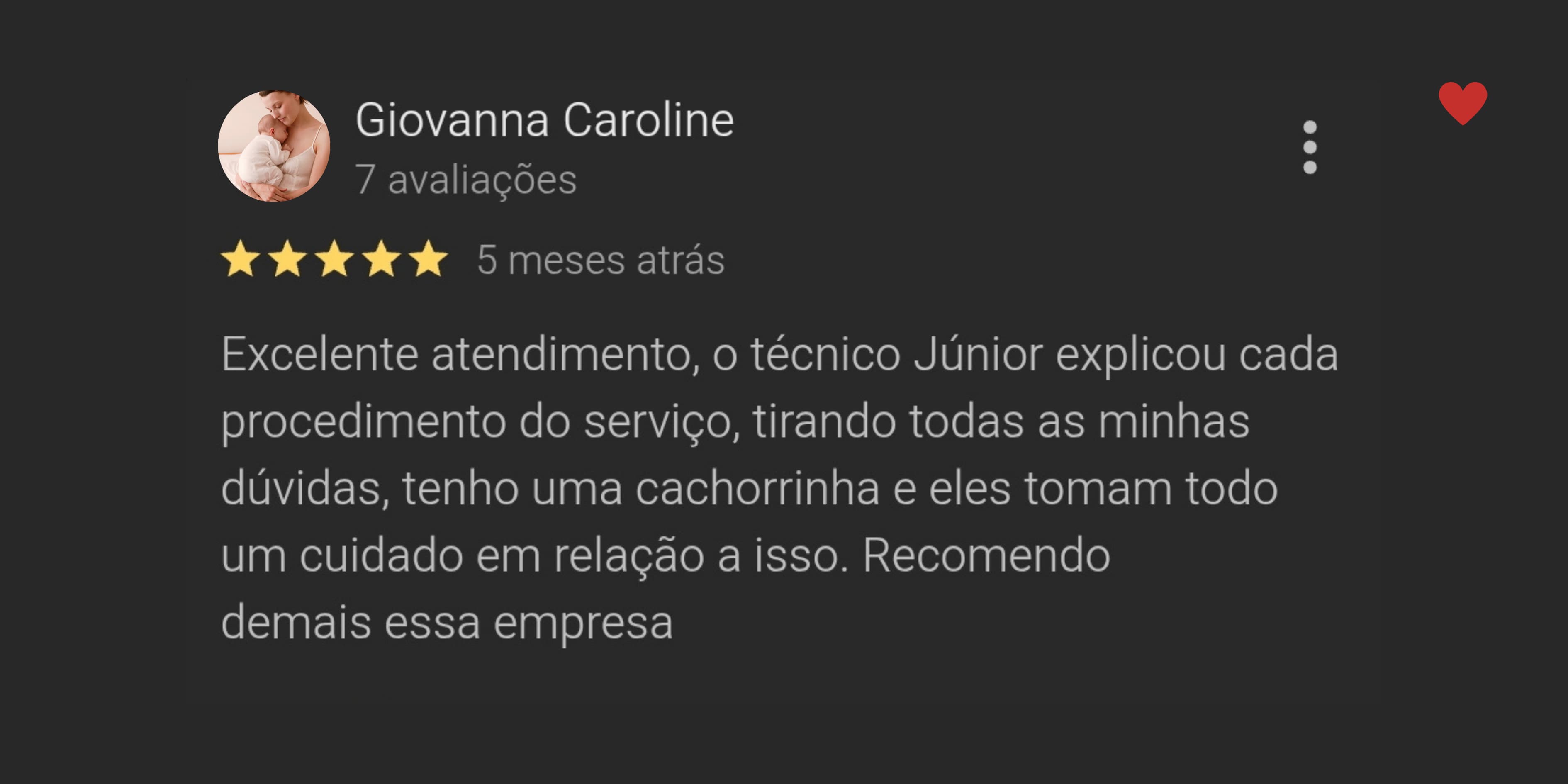 Depoimento de cliente sobre serviço de dedetização